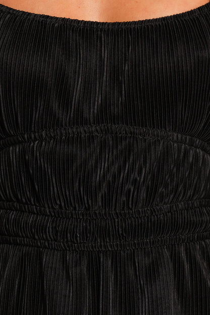 Ceppia Plisse Top - Black