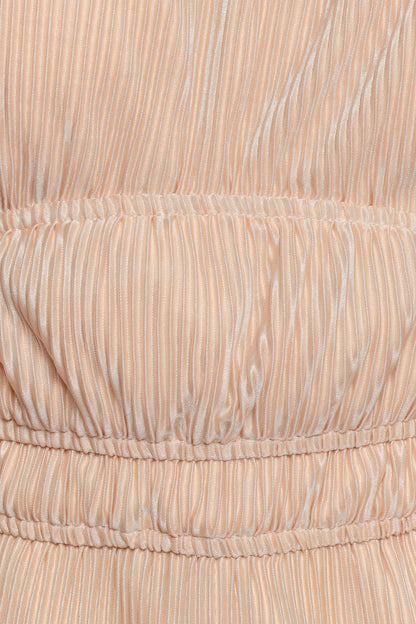 Ceppia Plisse Top - Light Peach