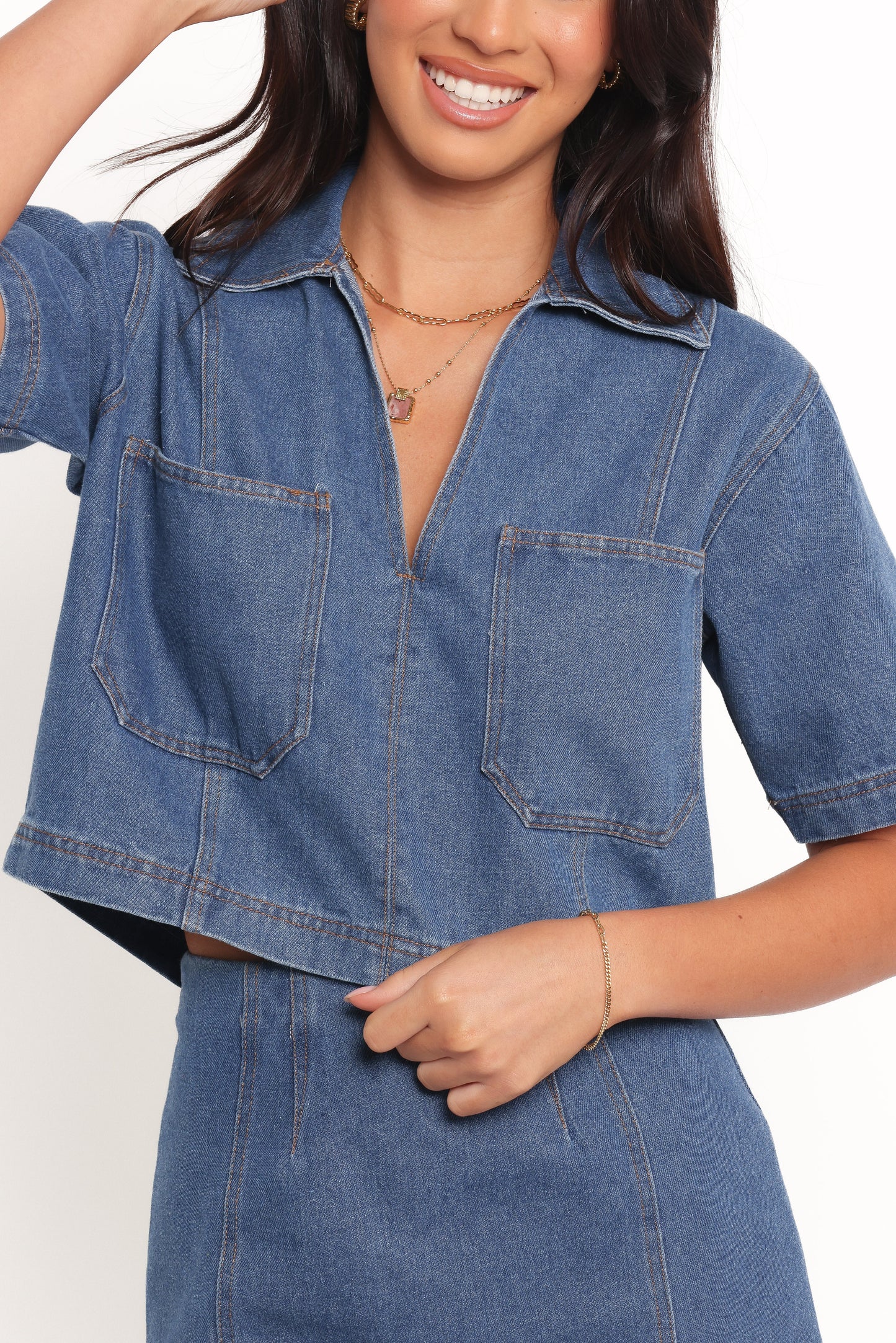 Cera Two Piece Set - Medium Denim