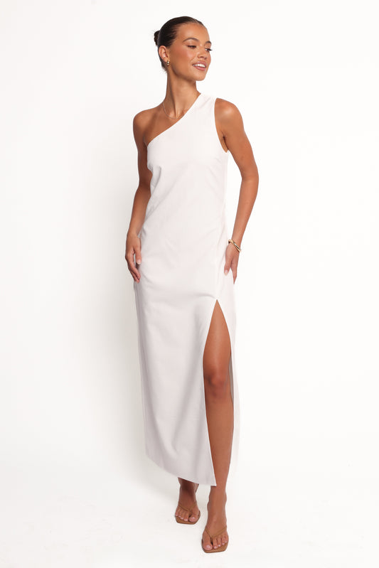Chandler One Shoulder Maxi Dress - White