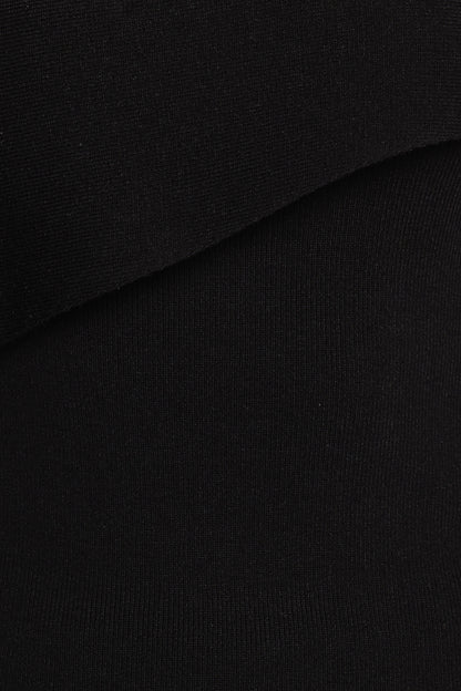 Charama Off Shoulder Knit Top - Black