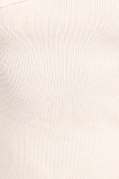 Charama Off Shoulder Knit Top - White