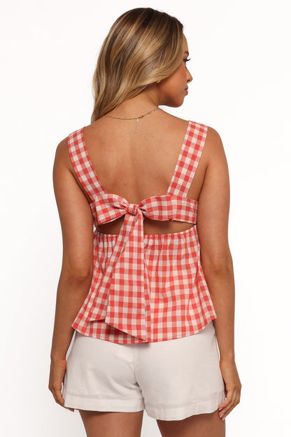Chatham Top - Red Gingham