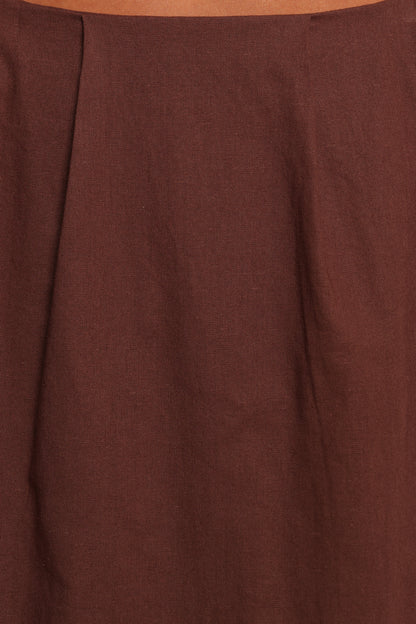 Chiaro Midi Skirt - Brown