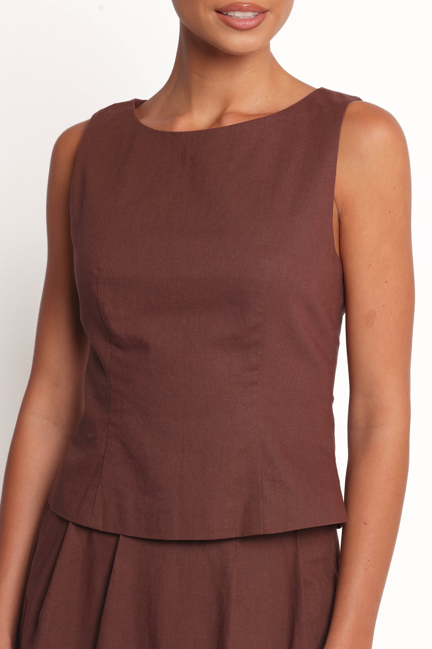 Chiaro Shell Top - Brown