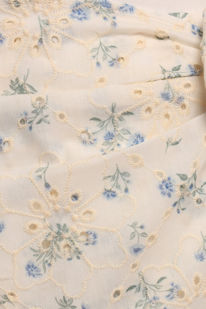 Claria Wrap Mini Skort - White Blue