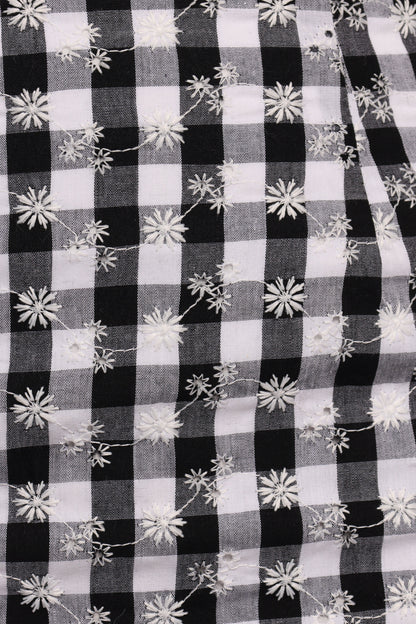 Clement Mini Skirt - Black White Gingham