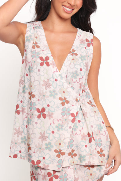 Clemie Wrap Top - Mirabelle Floral