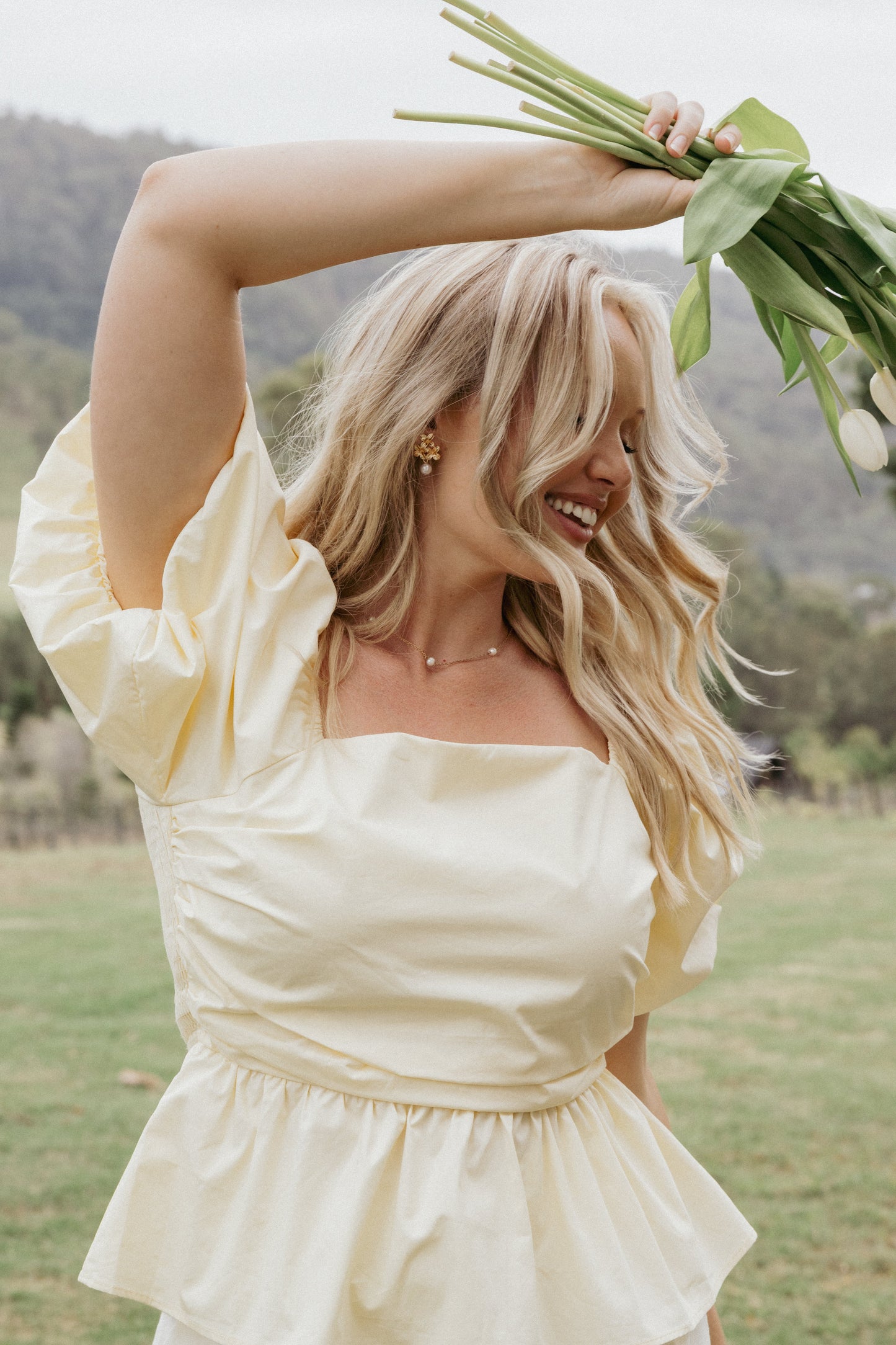 Clo Puff Sleeve Top - Butter Yellow