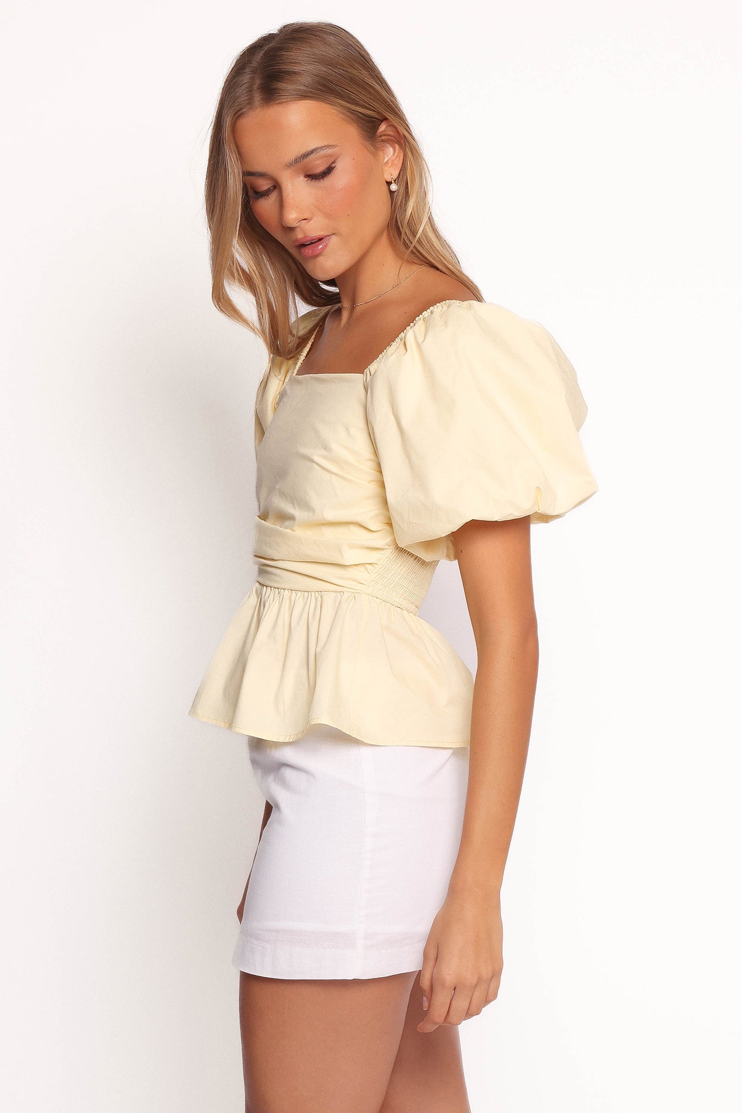 Clo Puff Sleeve Top - Butter Yellow