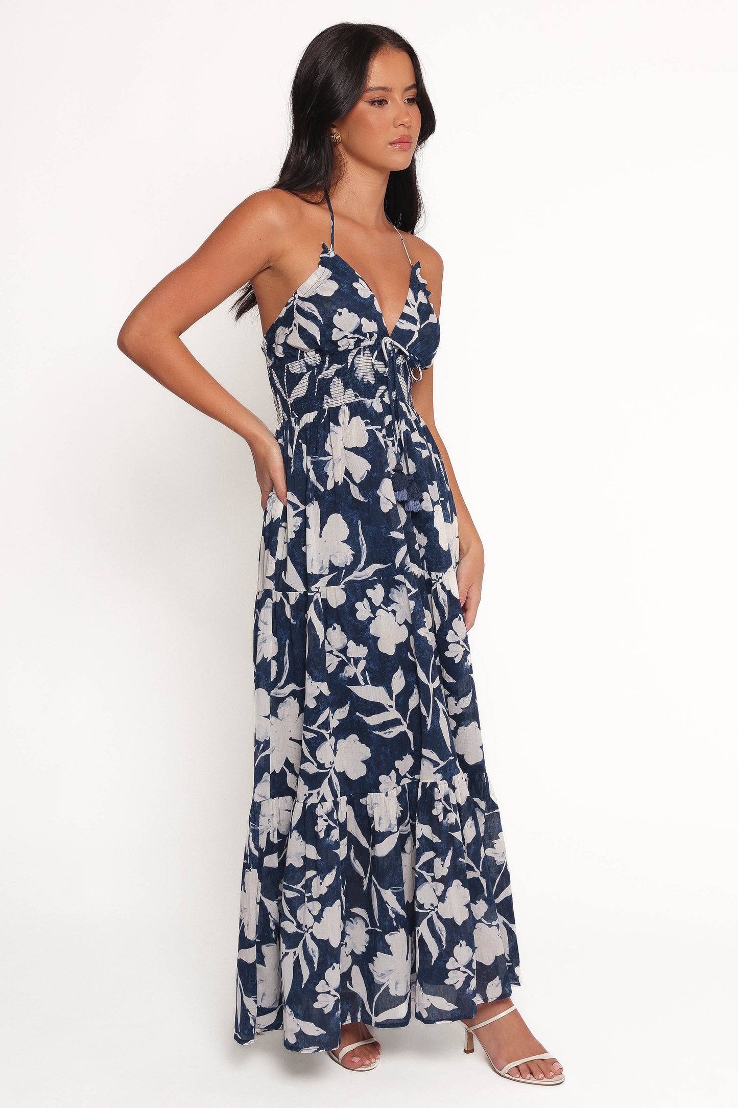 Coralie Maxi Dress - Navy Peony