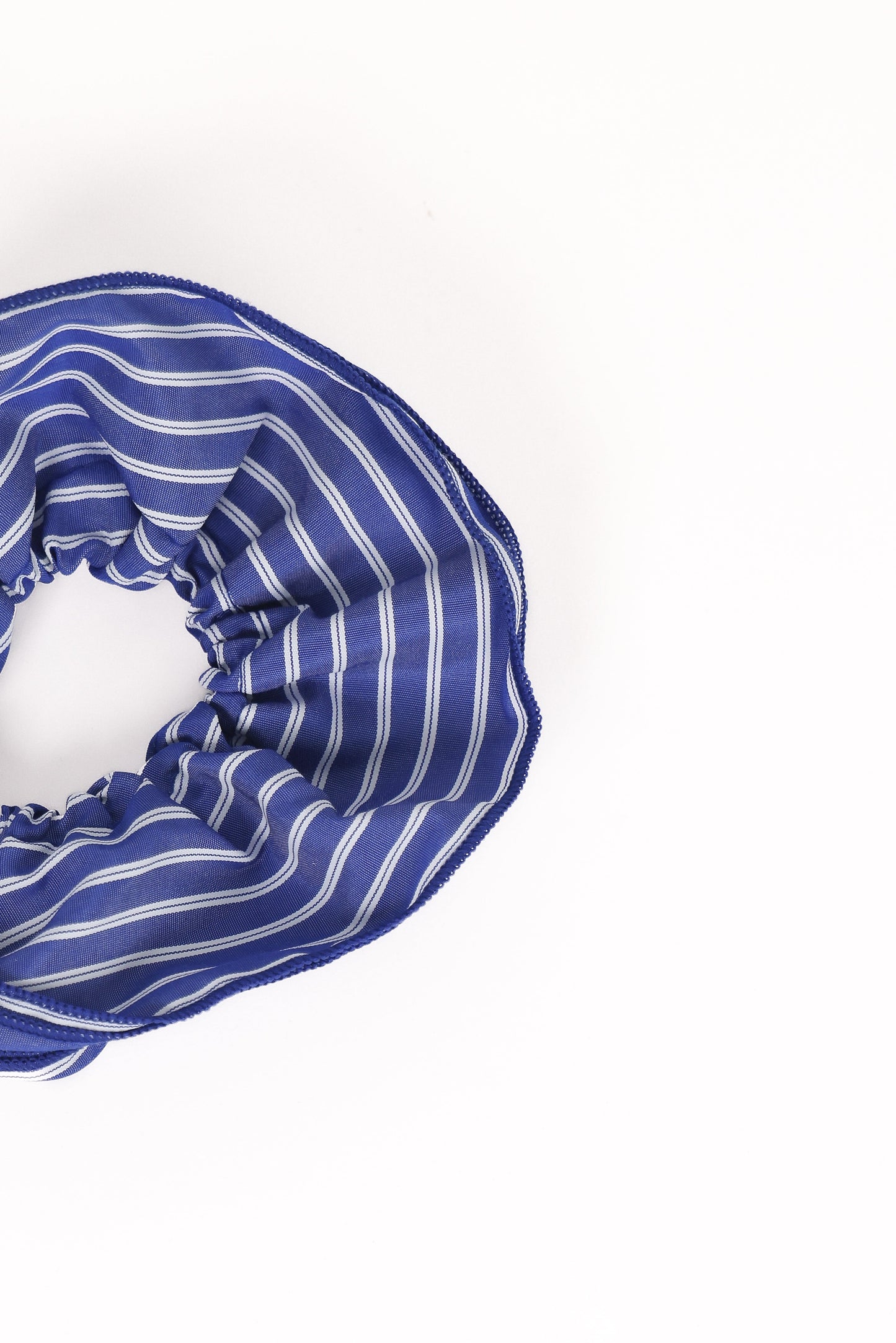 Corina Scrunchie - Blue Stripe