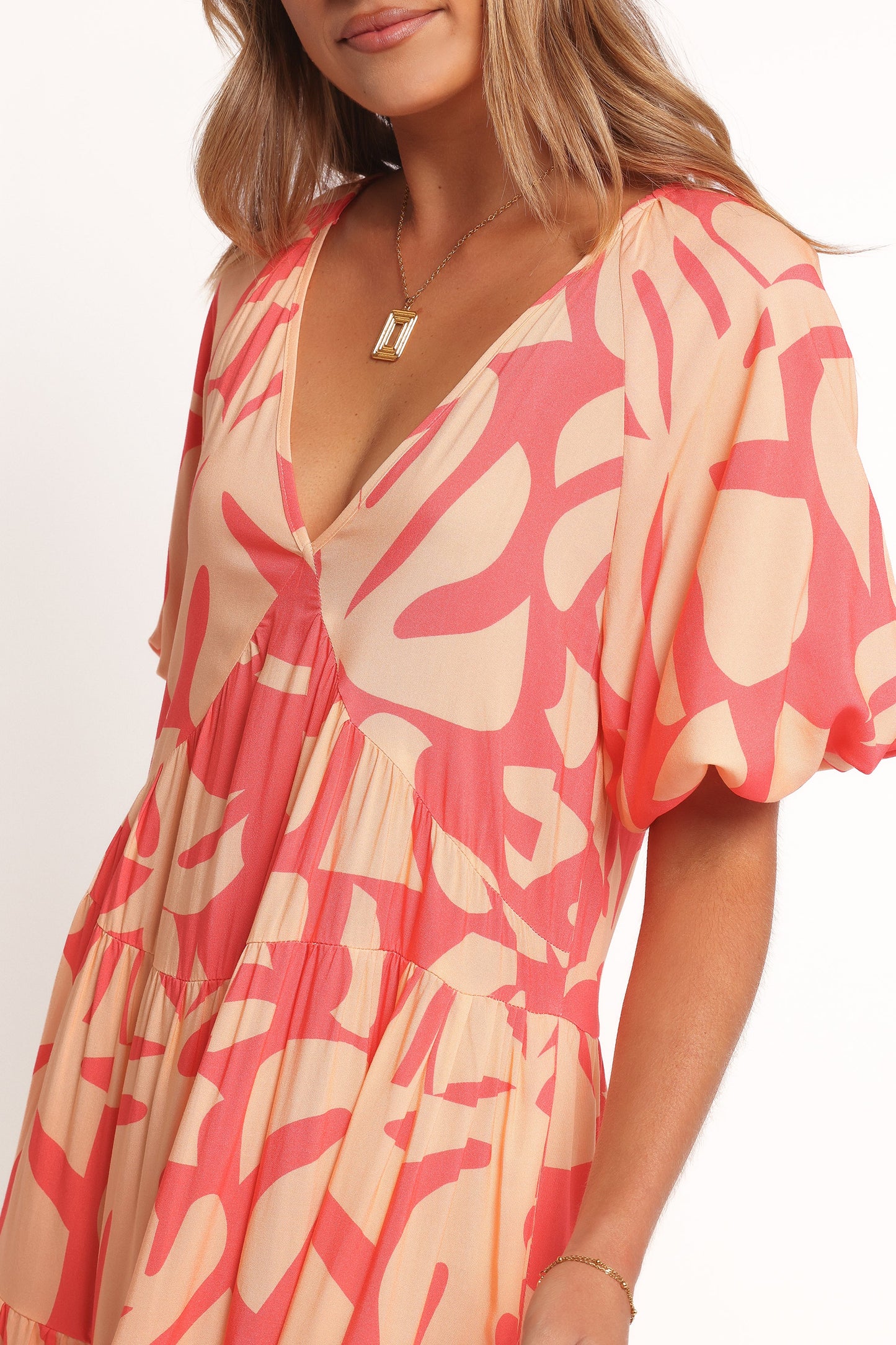 Corinna Mini Dress - Coral Print