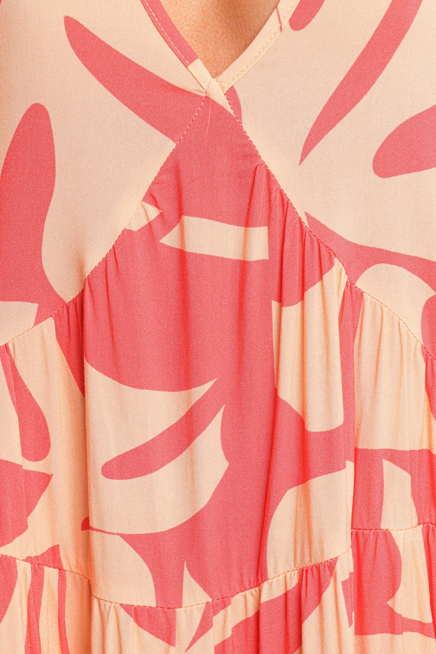 Corinna Mini Dress - Coral Print