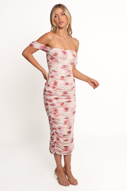 Cyra Midi Dress - Rose