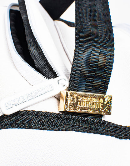 THE SPRAYGROUND DIY WHITE BACKPACK (VEGAN LEATHER & INNER MONEY LINING) & MARKERS INCLUDED