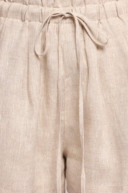 Daley Linen Shorts - Beige