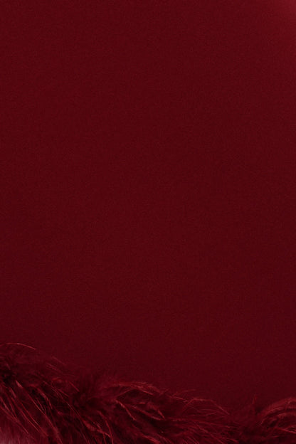 Dame One Shoulder Midi Dress - Deep Wine