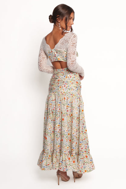 Dara Maxi Skirt - Garden Floral