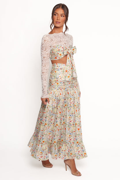 Dara Maxi Skirt - Garden Floral