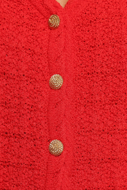Davis Knit Vest - Red