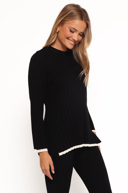 Dora Knit Top - Black