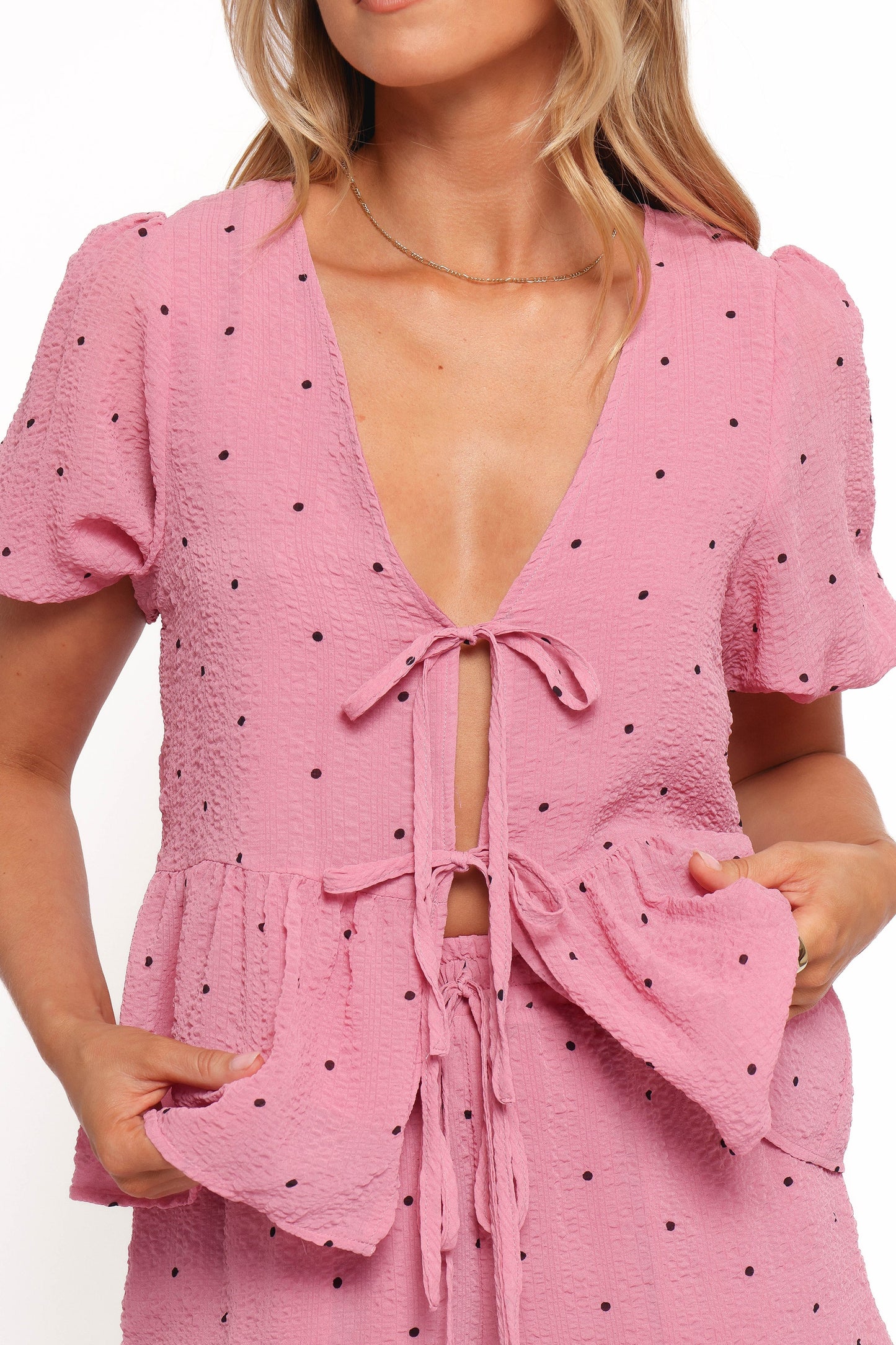 Dory Top - Pink Polka Dot