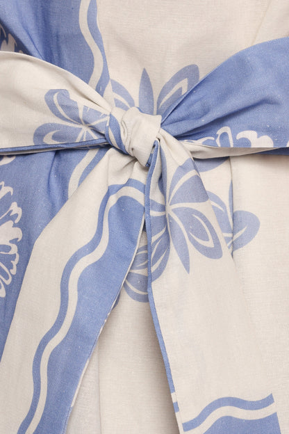 Dylan One Shoulder Mini Dress - Blue Dahlia