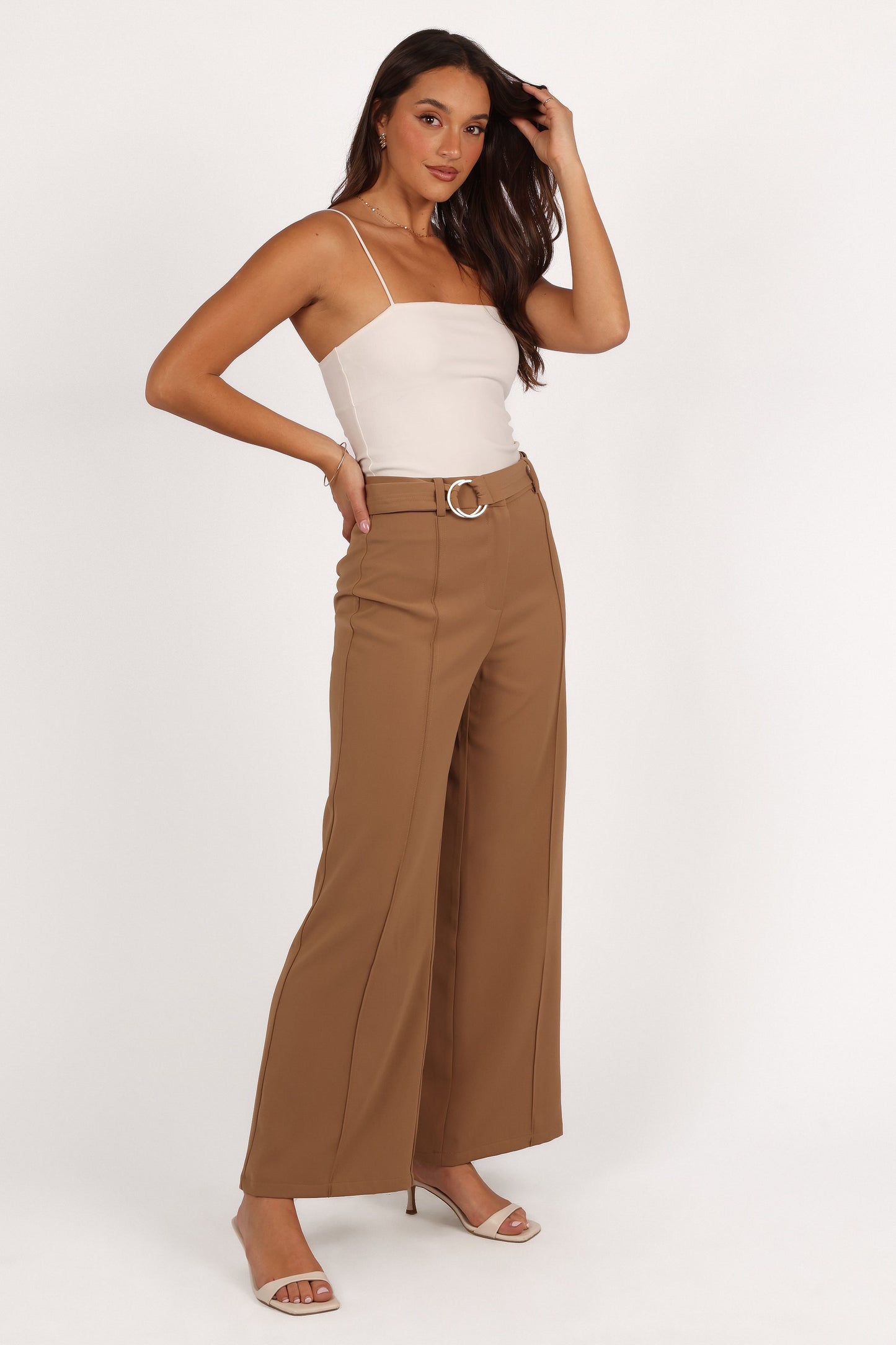 Elaine Belted Pant - Mocha