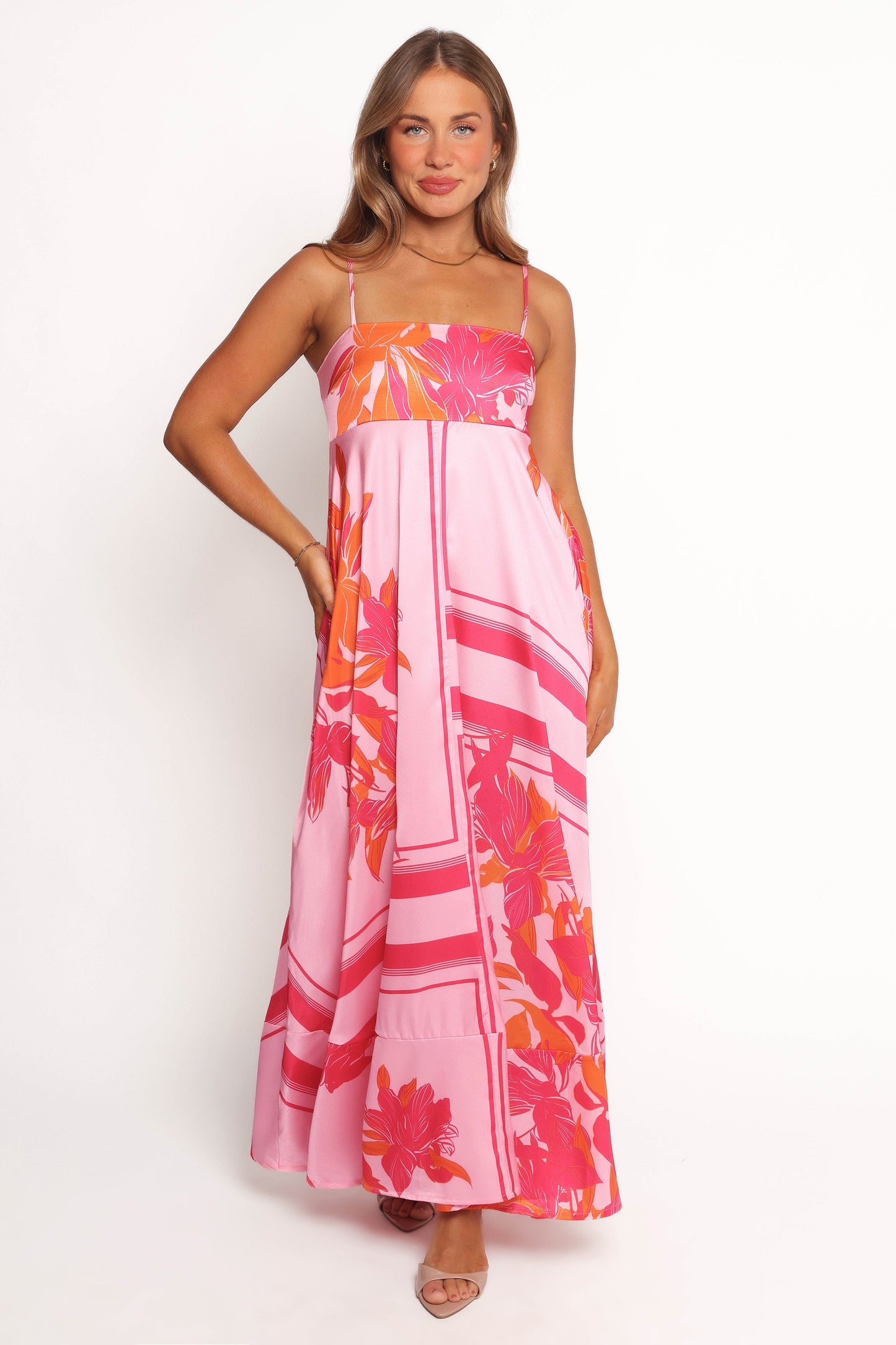 Elanor Maxi Dress - Pink/Orange