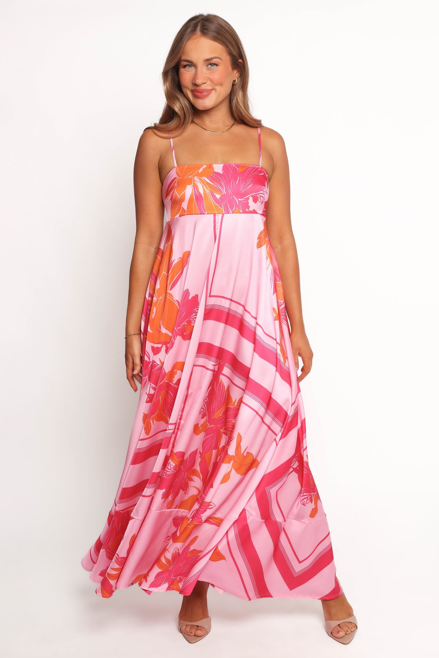 Elanor Maxi Dress - Pink/Orange