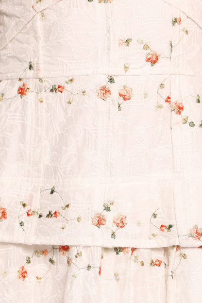 Eleanora Midi Dress - White Floral