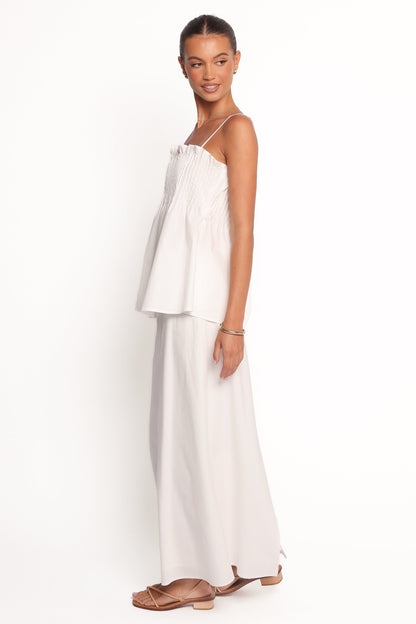 Elena Cotton Maxi Skirt - White
