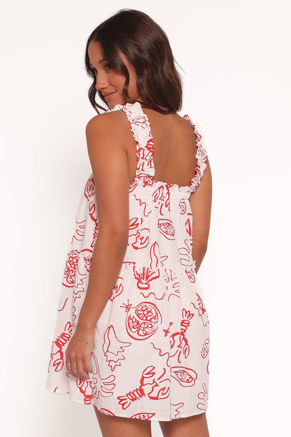 Elena Mini Dress - Red Lobster