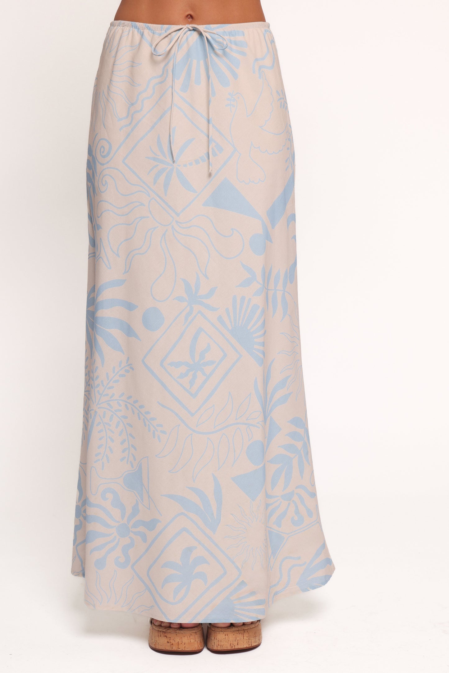 Elena Maxi Skirt - Blue Soleil