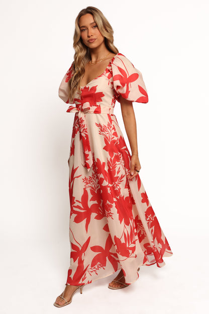 Ellery Midi Dress - Red Floral