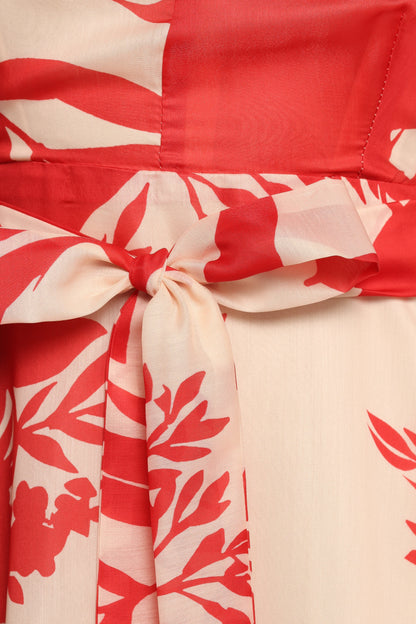 Ellery Midi Dress - Red Floral