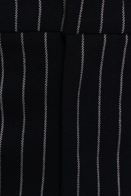 Ellory Midi Skirt - Navy Pinstripe
