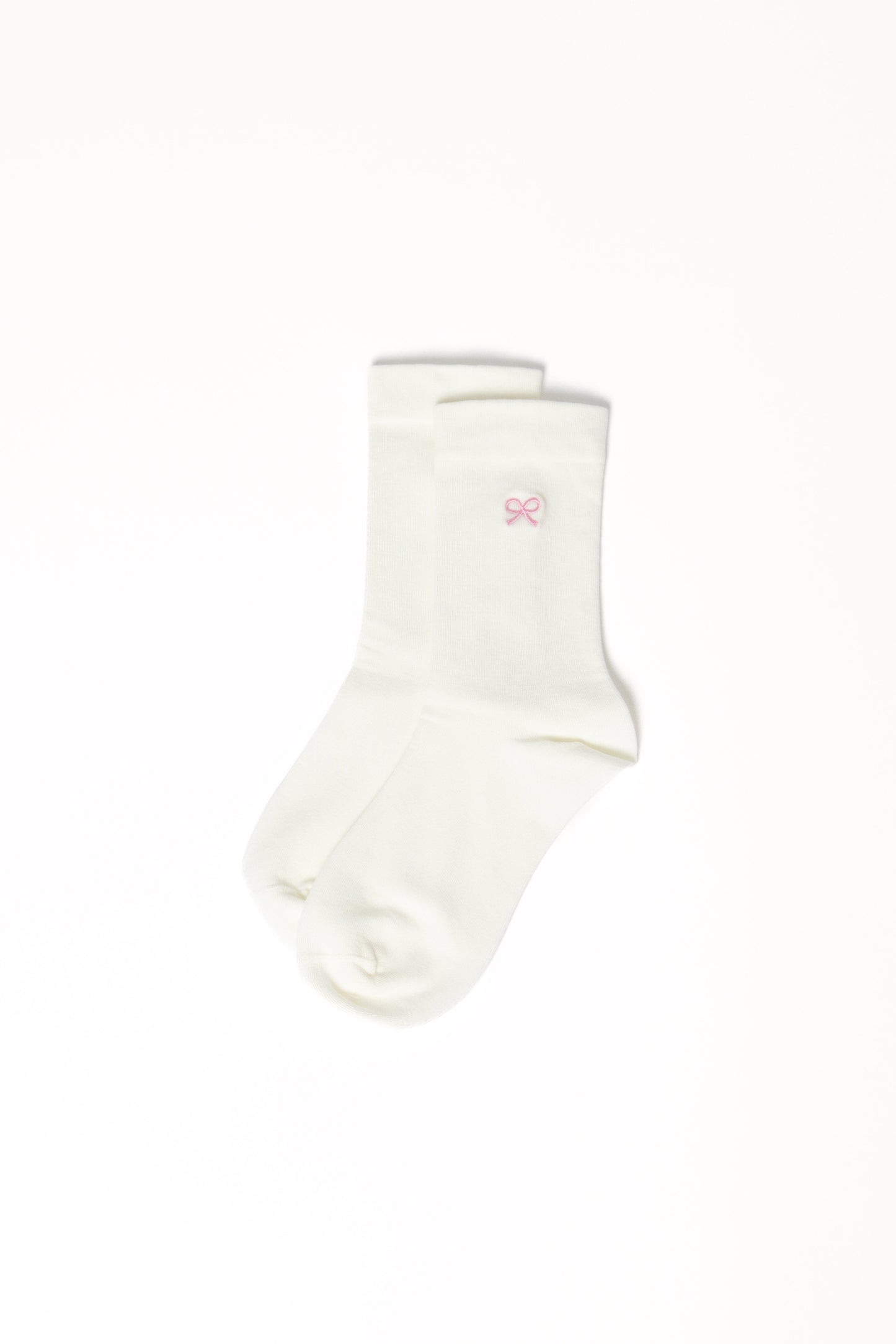 Elsie Bow Socks - White