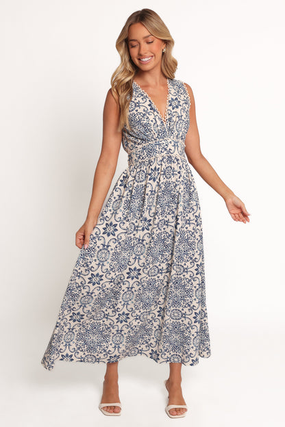 Elysia Midi Dress - Azalea Mosaic
