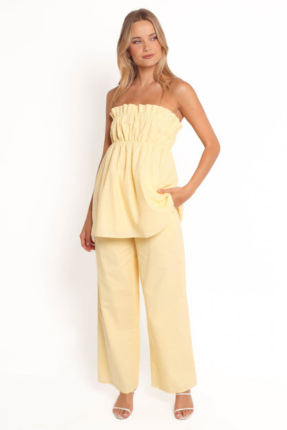 Ember Cotton Pants - Butter Yellow