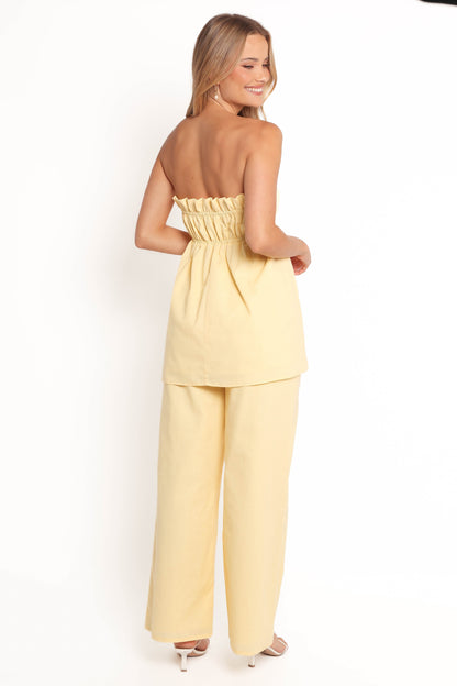 Ember Cotton Pants - Butter Yellow