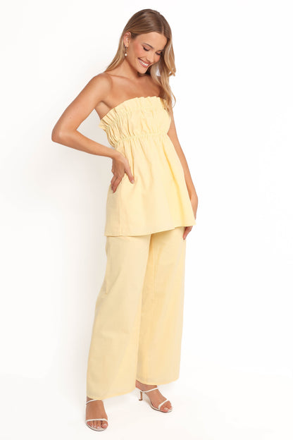 Ember Cotton Pants - Butter Yellow