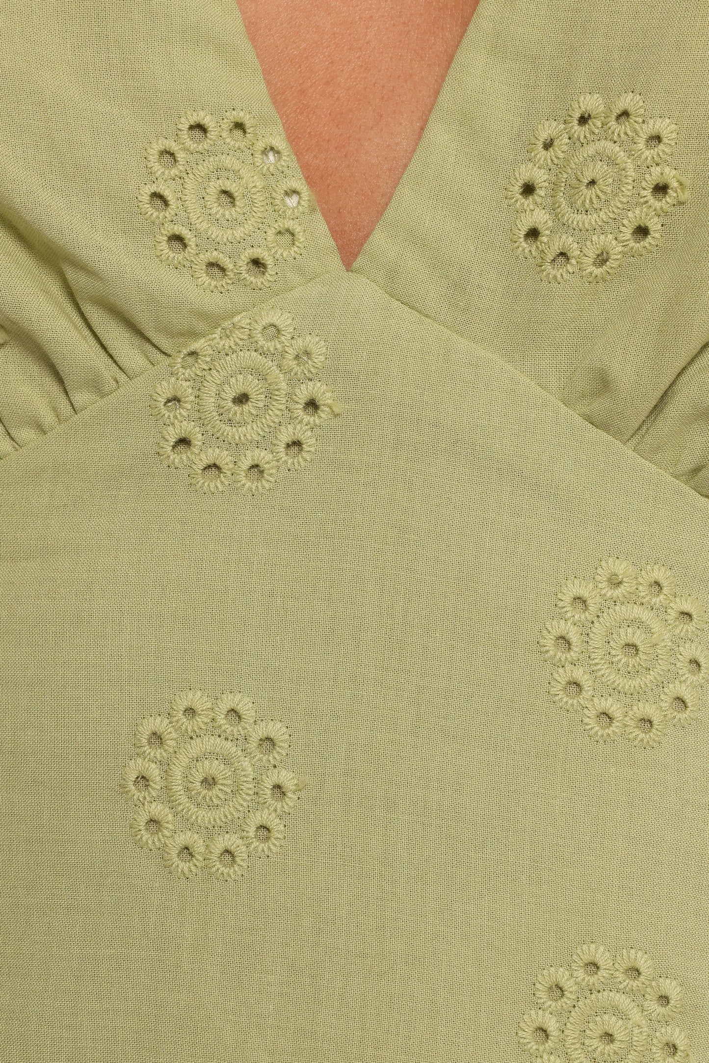 Ensley Flutter Sleeve Maxi Dress - Olive Green