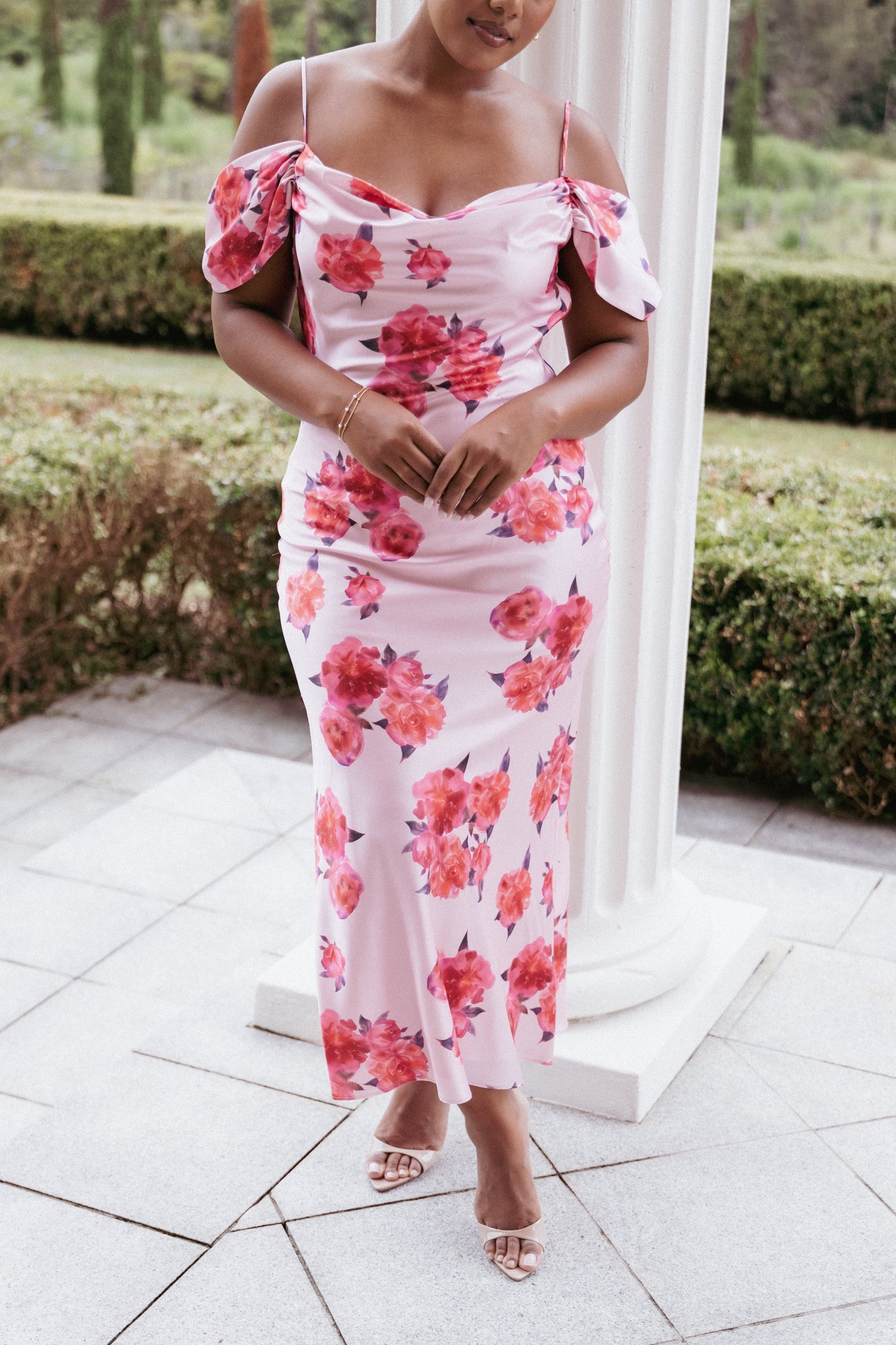 Esther Midi Dress - Pink