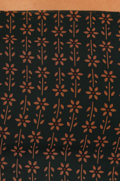 Ettie Long Sleeve Midi Dress - Pine/Tan