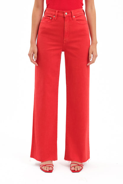 Far Out Wide Leg Jean - Cherry