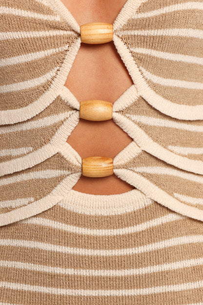 Farrah Midi Dress - Light Taupe