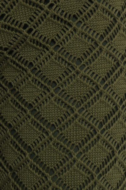 Sable Textured Knit Top - Olive