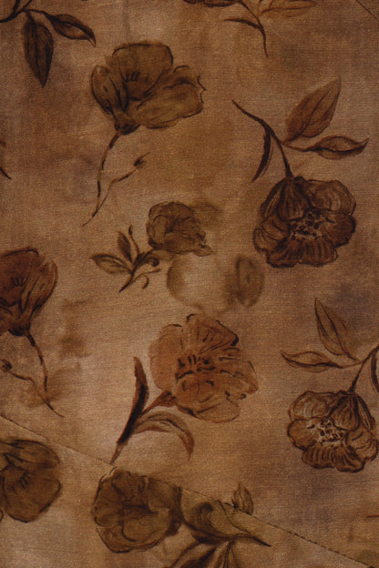 Fia Midi Dress - Tan Floral